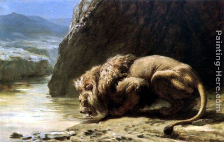 The King Drinks painting - Briton Riviere The King Drinks art painting